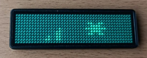 a photo of my led badge